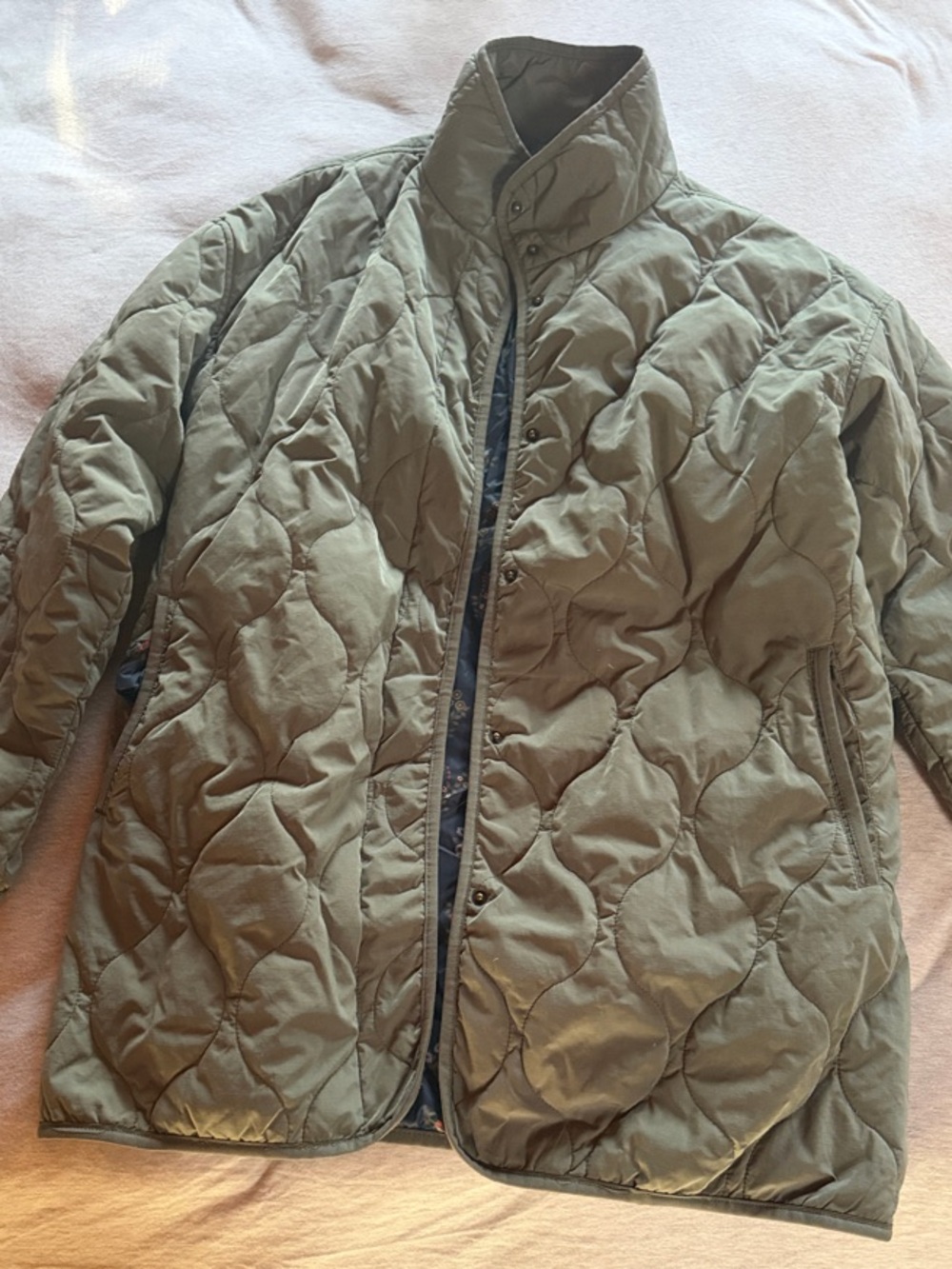 Marine Layer Black Floral Lined Jacket